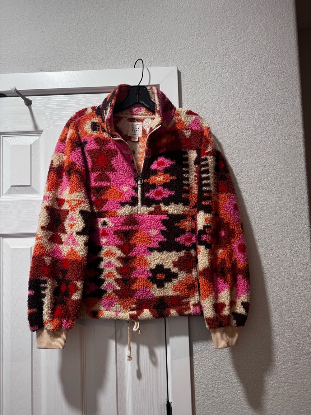 Billabong Half-Zip Fleece Jacket - Pink Multi